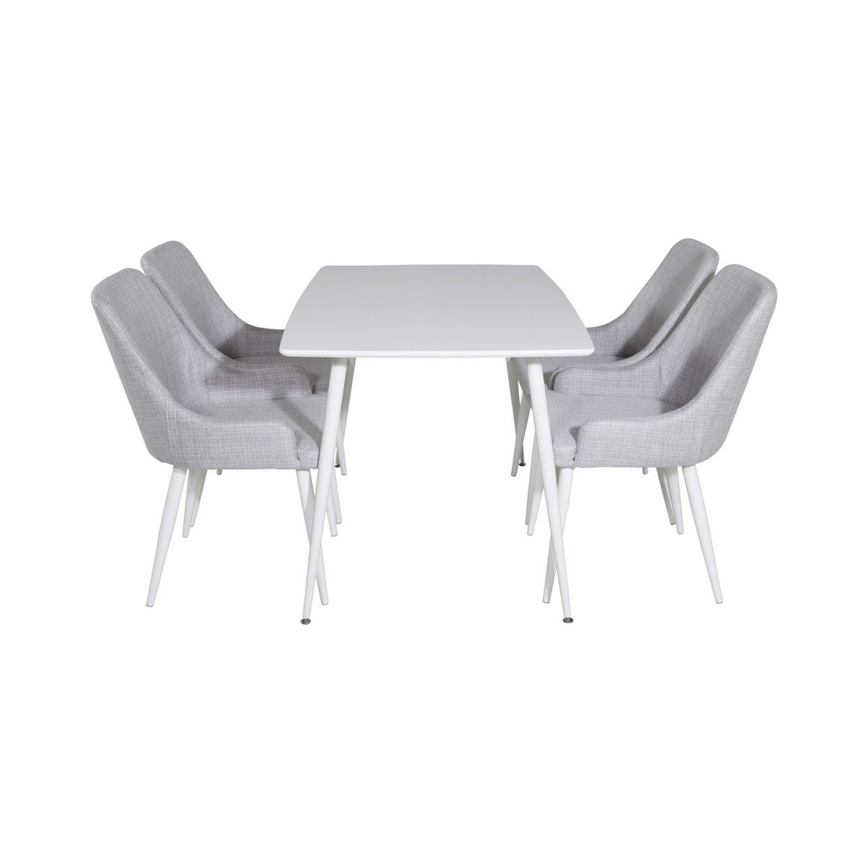 Polar, Plaza Rektangulär matgrupp Grå,Vit, Vit, 120 x 75