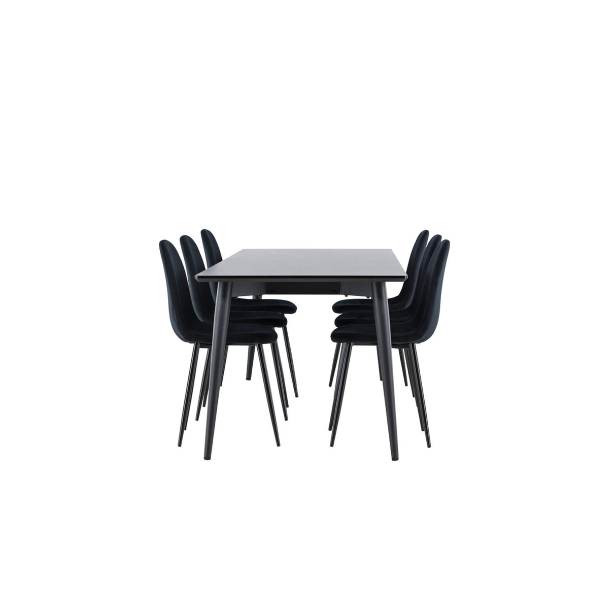 Ellis, Polar Rektangulär matgrupp Svart, Svart, 230 x 85