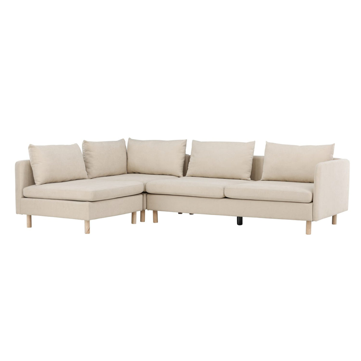 Noll 3-sitssoffa Beige, Hörnsoffgrupp