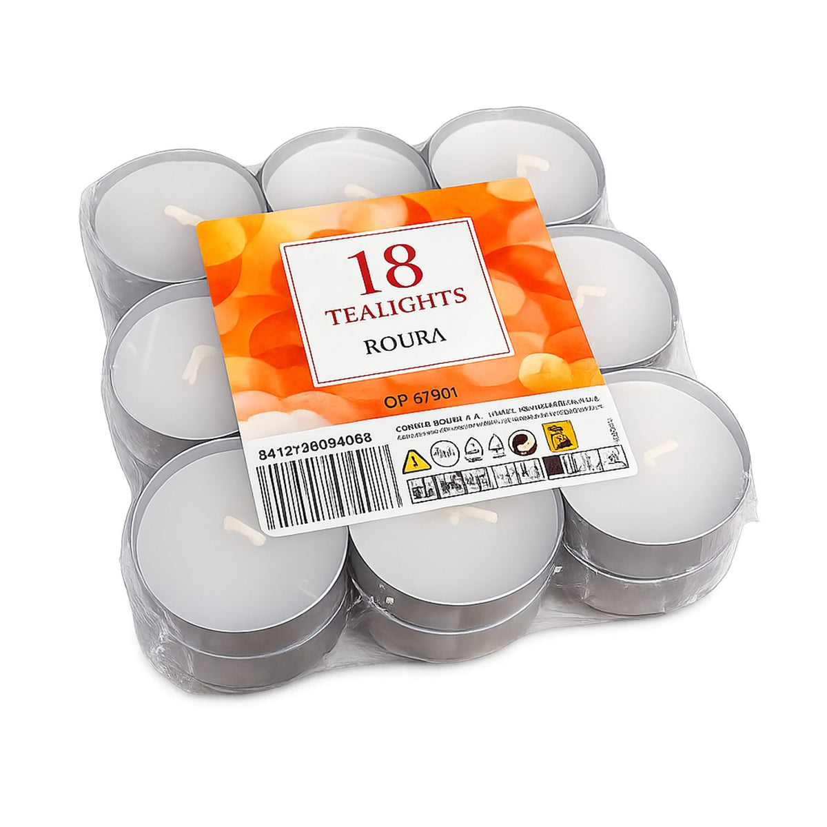 Vita Basic 16x38 mm Värmeljus 18-pack