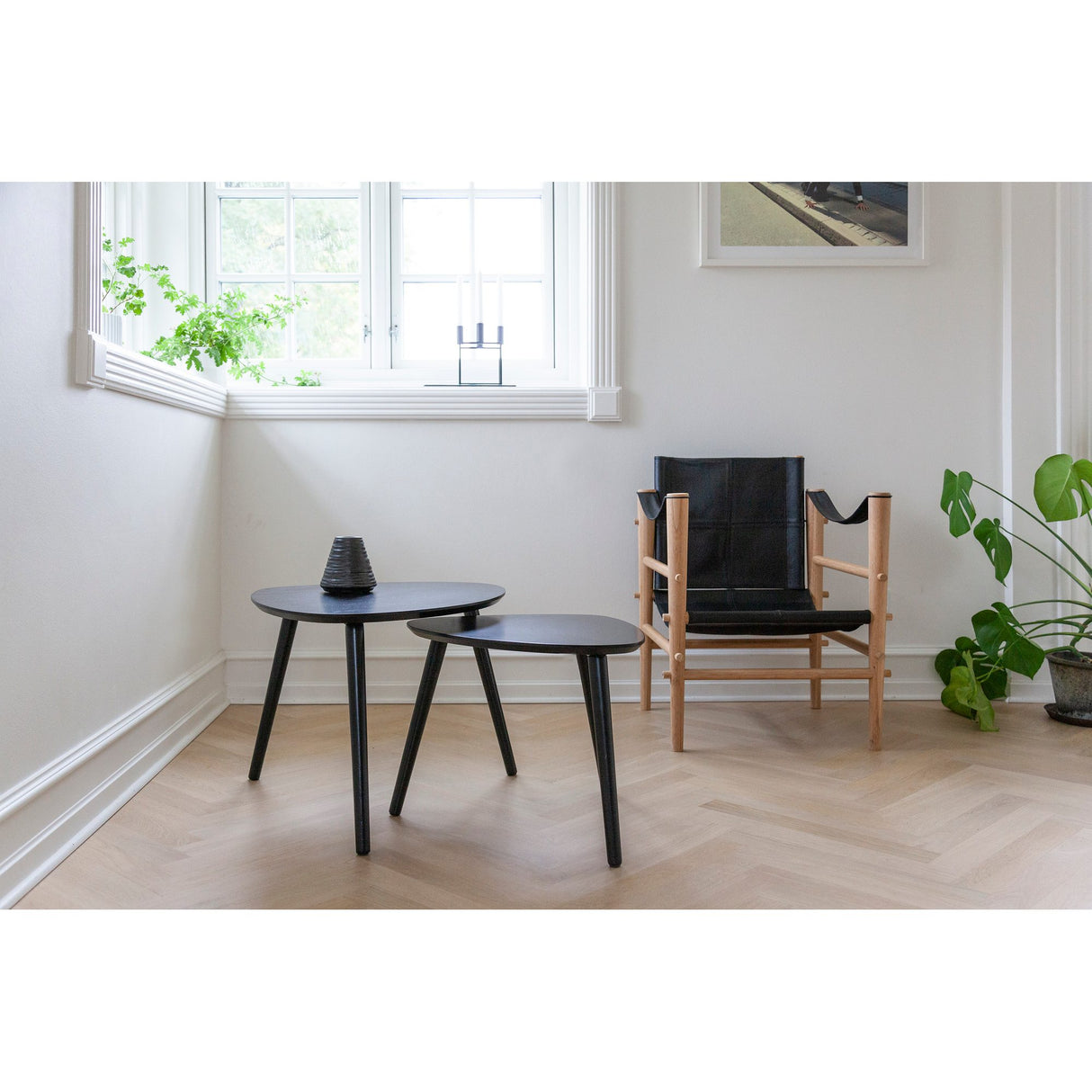 Noble 2-set Stor/Liten Satsbord Svart