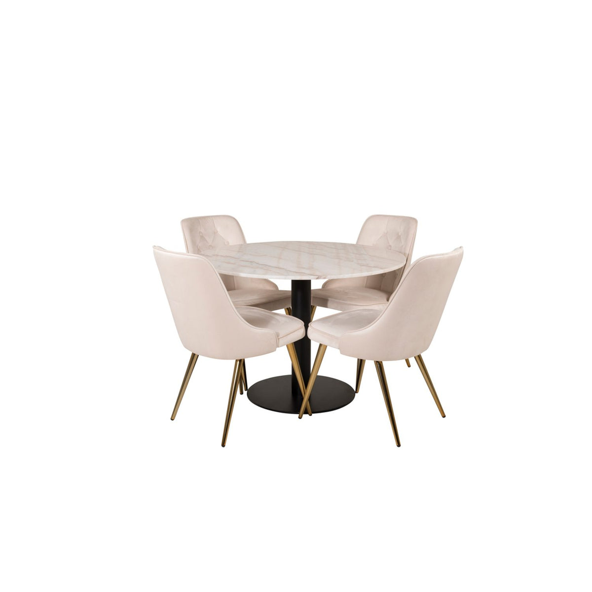 Estelle, Velvet Deluxe Rund matgrupp