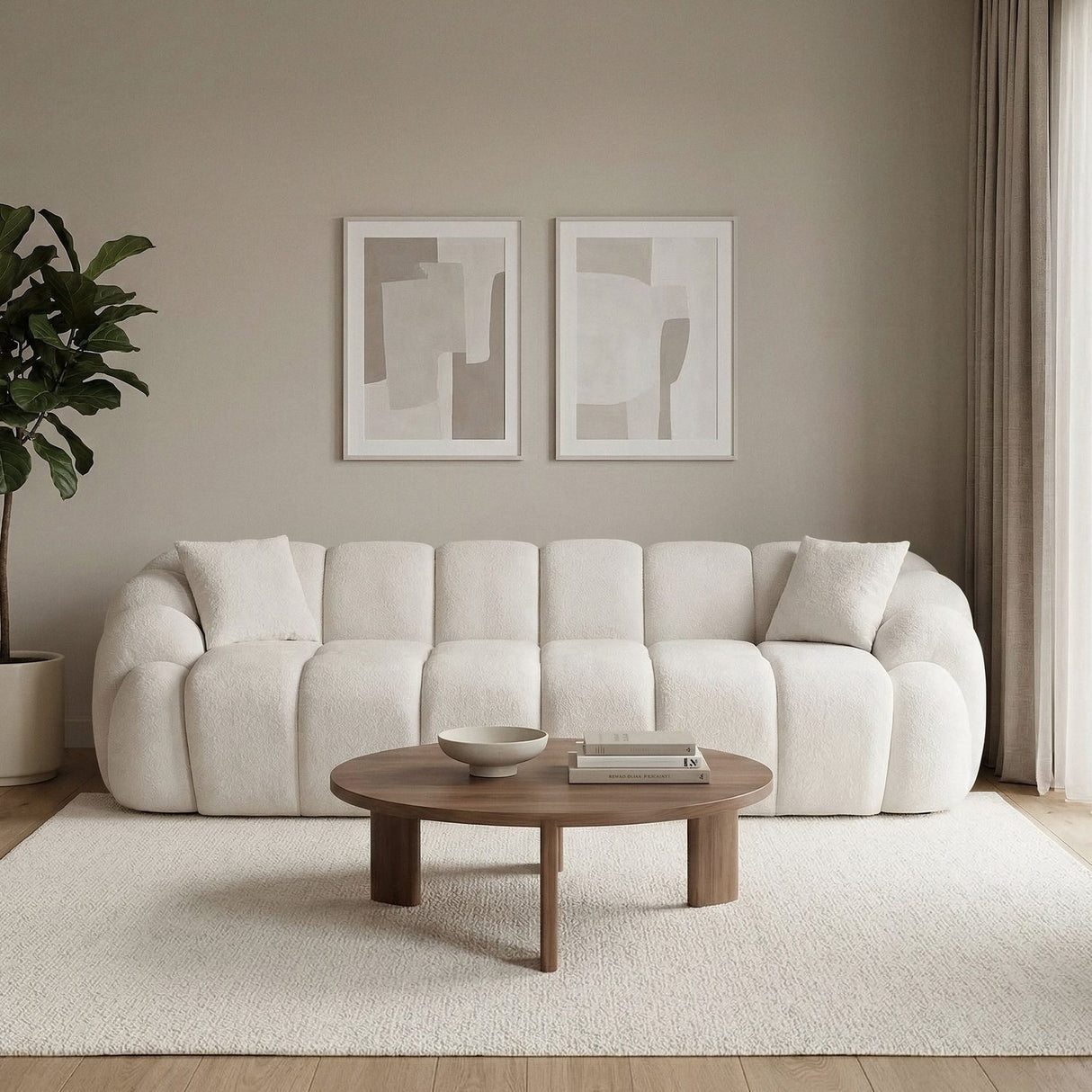 Octavio (268 x 70 x 80 cm) 4-sits soffa Vit