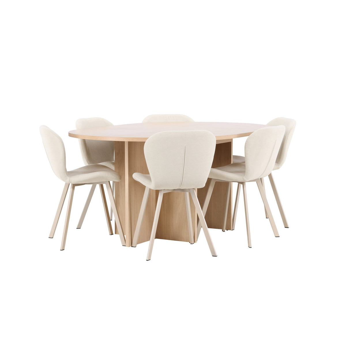Strada, Lilja Oval matgrupp Beige, Vitpigmenterad, ⌀120
