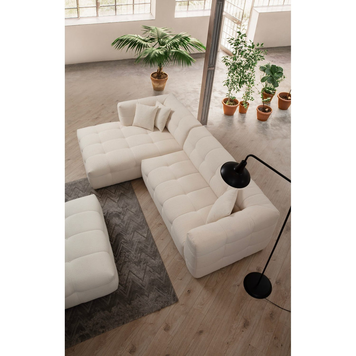 Vaduz Corner (300-150 x 100 x 72 cm) Beige Hörnsoffa Vänster