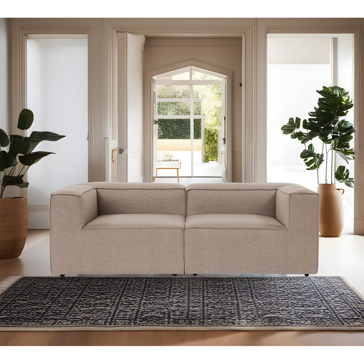 Fora 2-sits (214 x 66 x 105 cm) 2-sitssoffa Brun
