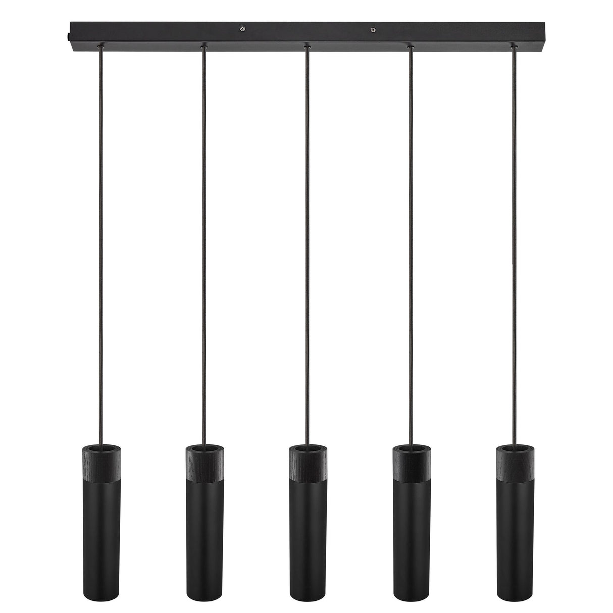 Tilo Avlång 5-Spot Svart Taklampa