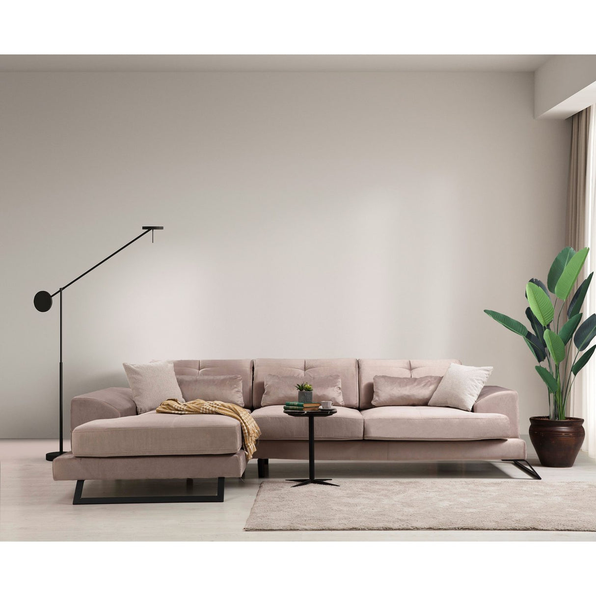 Casablanca Corner (308-190 x 100 x 92 cm) Beige Hörnsoffa Vänster