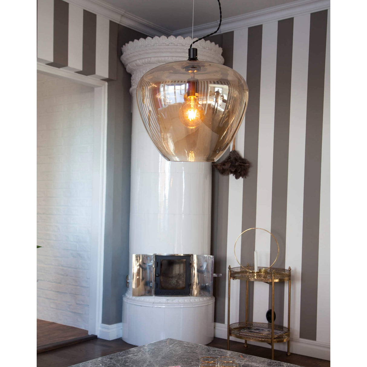 Bellissimo Grande Taklampa Amber