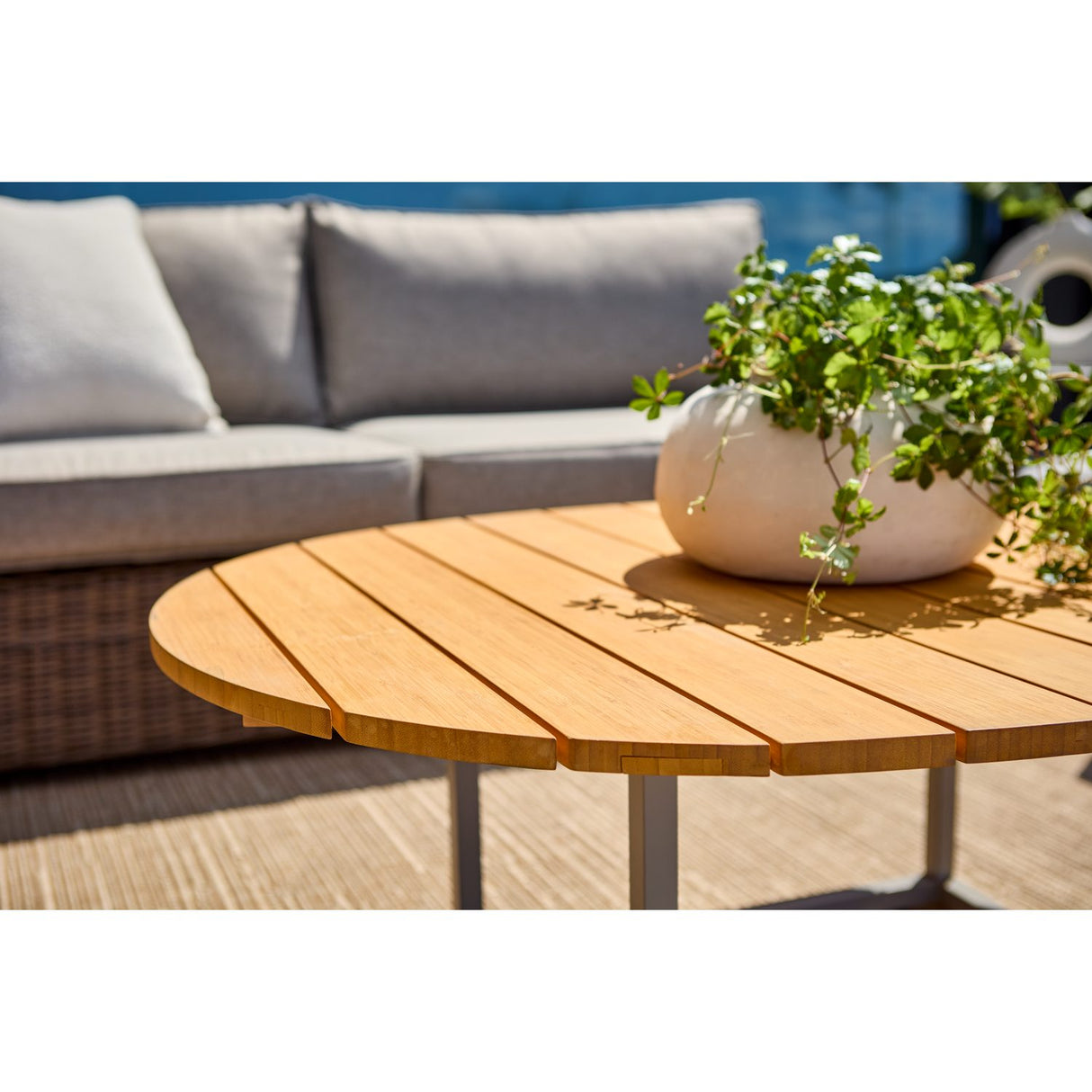 Olive Soffbord 110x80 cm Khaki/Bambu