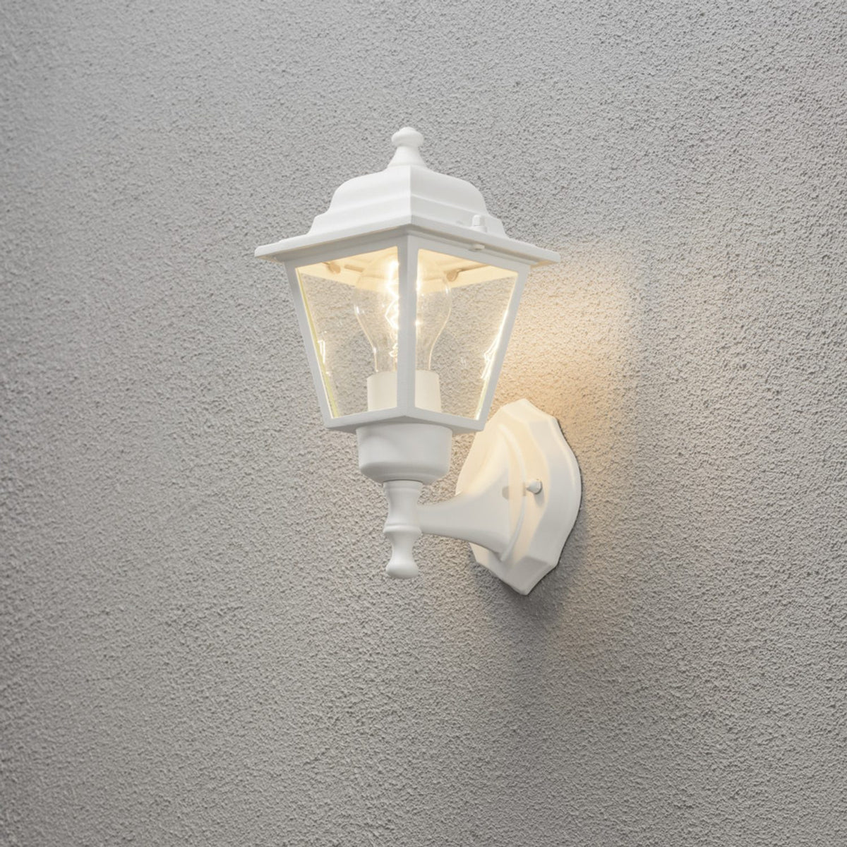 Budget Upp E27 Vägglampa Ute Vit, 13.7 cm