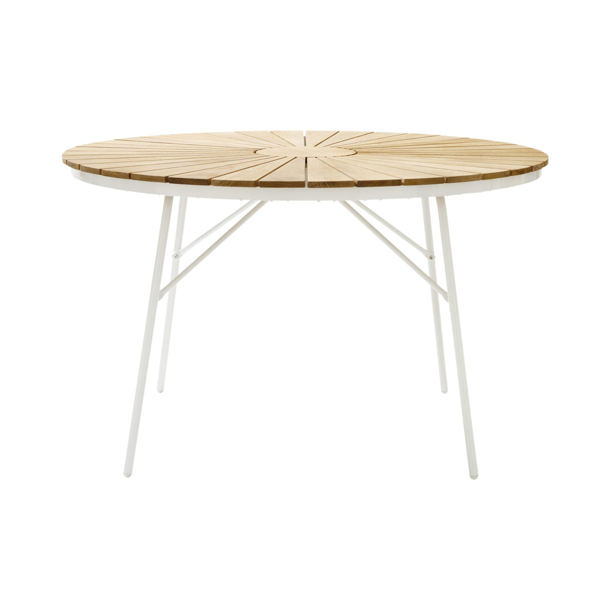 Ellen Trädgårdsbord i Teak och Aluminium 110 cm, Vit