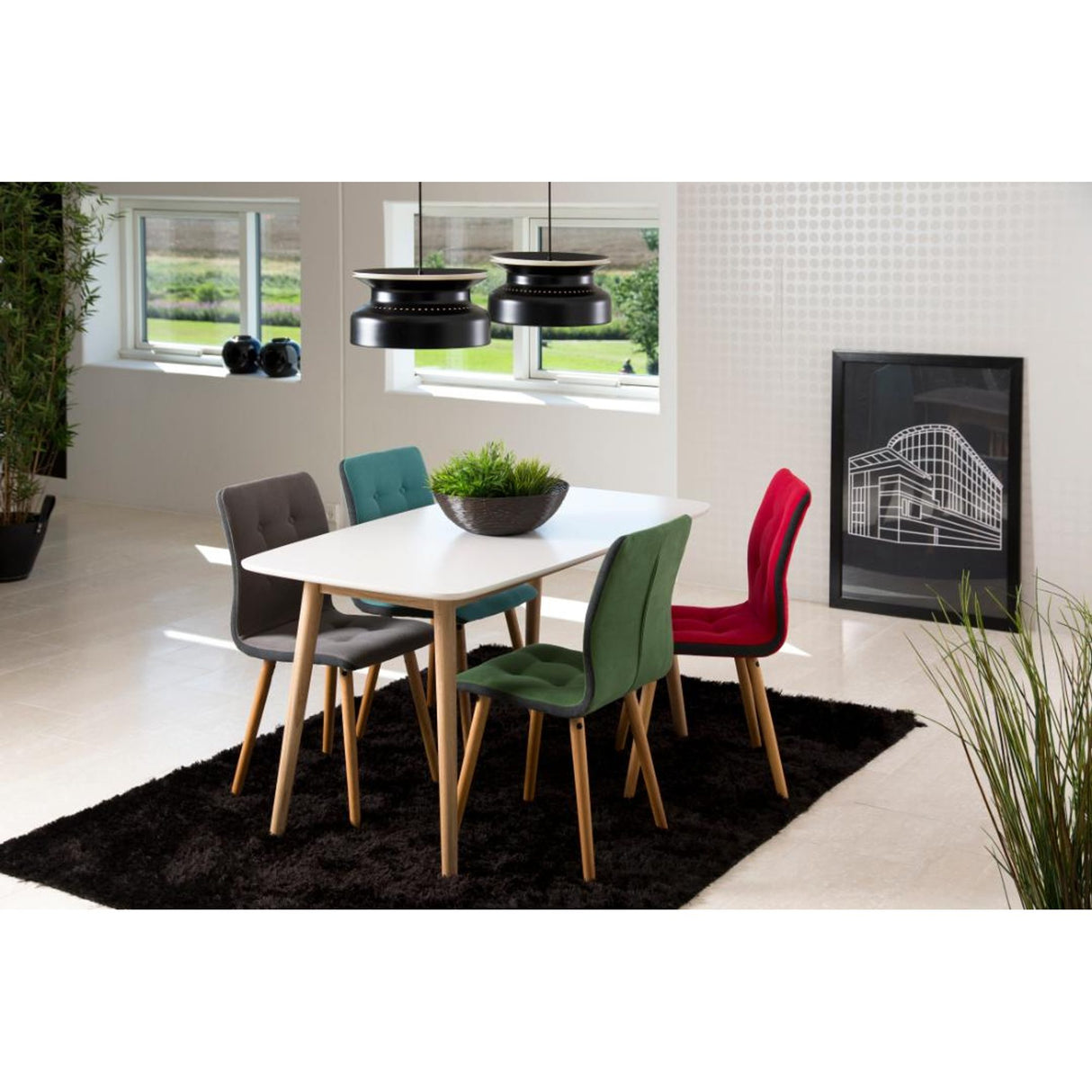 Lillesand Matbord 150x80 cm Vit/Ek