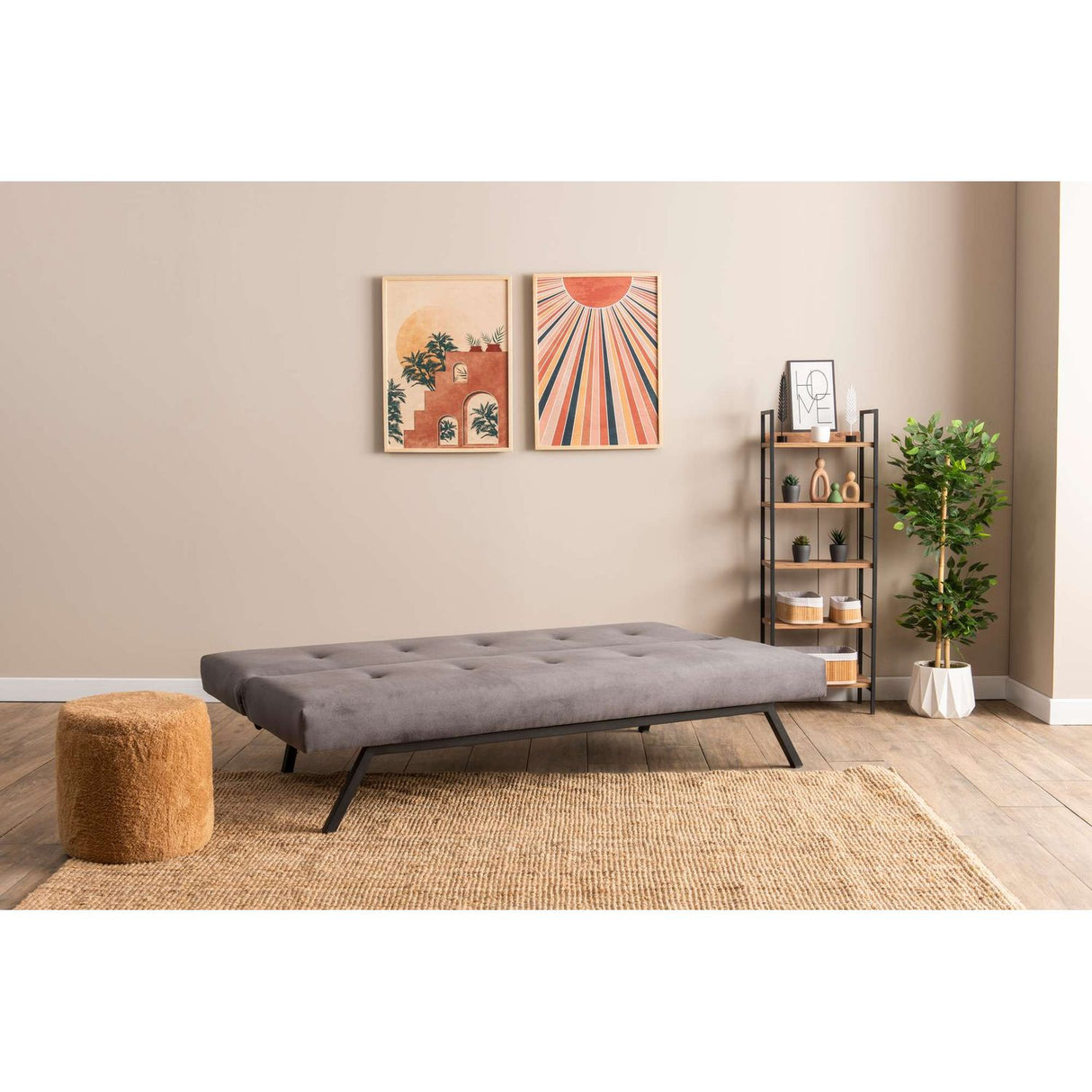 Meridian 3-sits bäddsoffa Grå