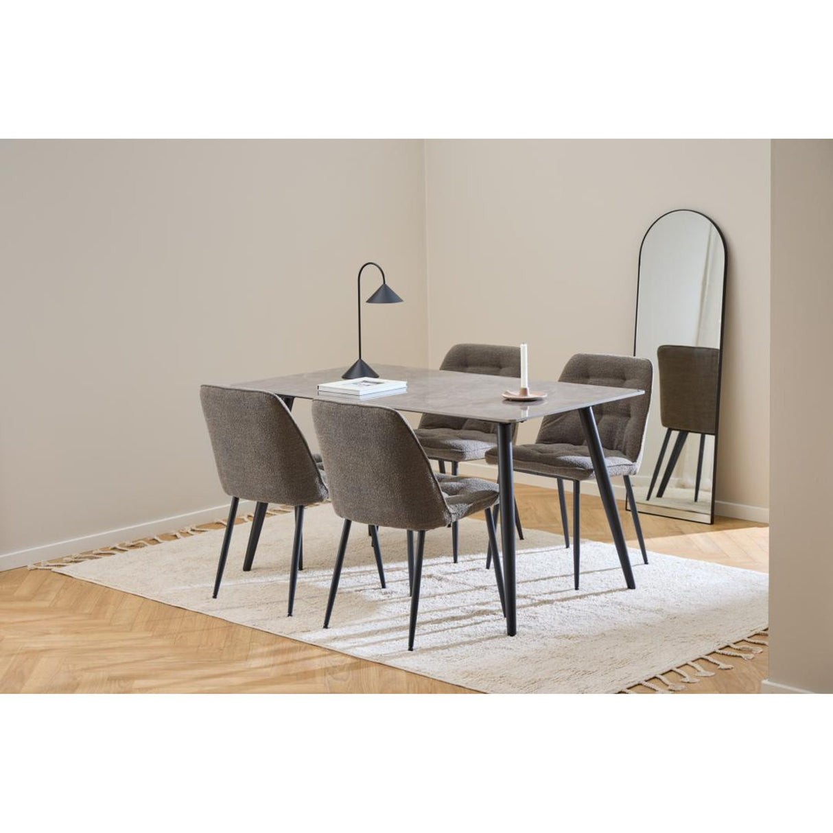 Toulon Matstol Monza tyg Taupe