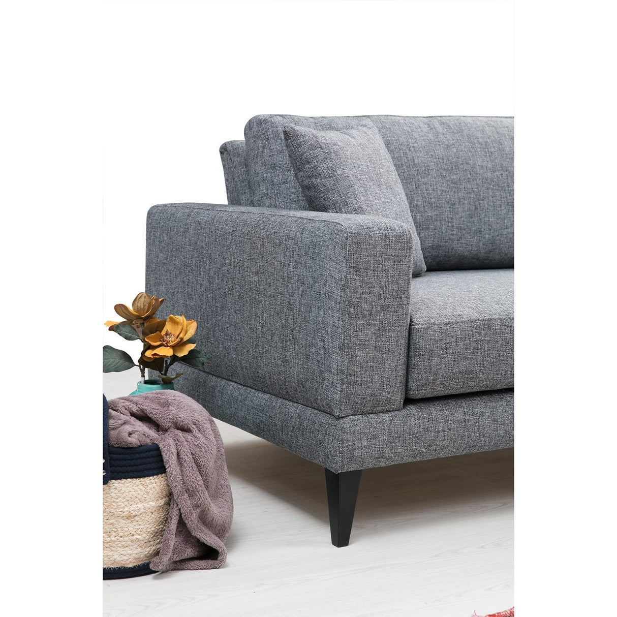 Nordic 3-sits (210 x 90 x 85 cm) Mörkgrå 3-sitssoffbädd
