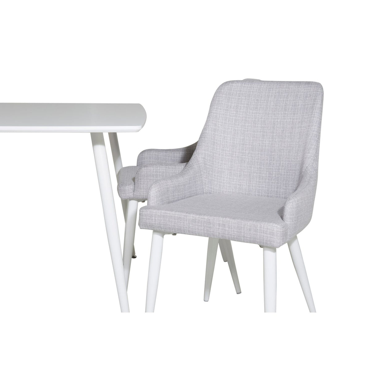 Polar, Plaza Rektangulär matgrupp Grå,Vit, Vit, 120 x 75