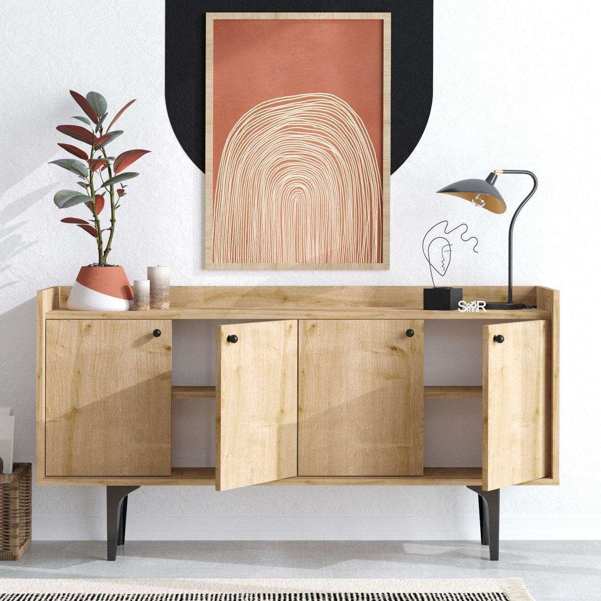 Paramaribo (150 x 80 x 40 cm) Konsol Sapphire Oak
