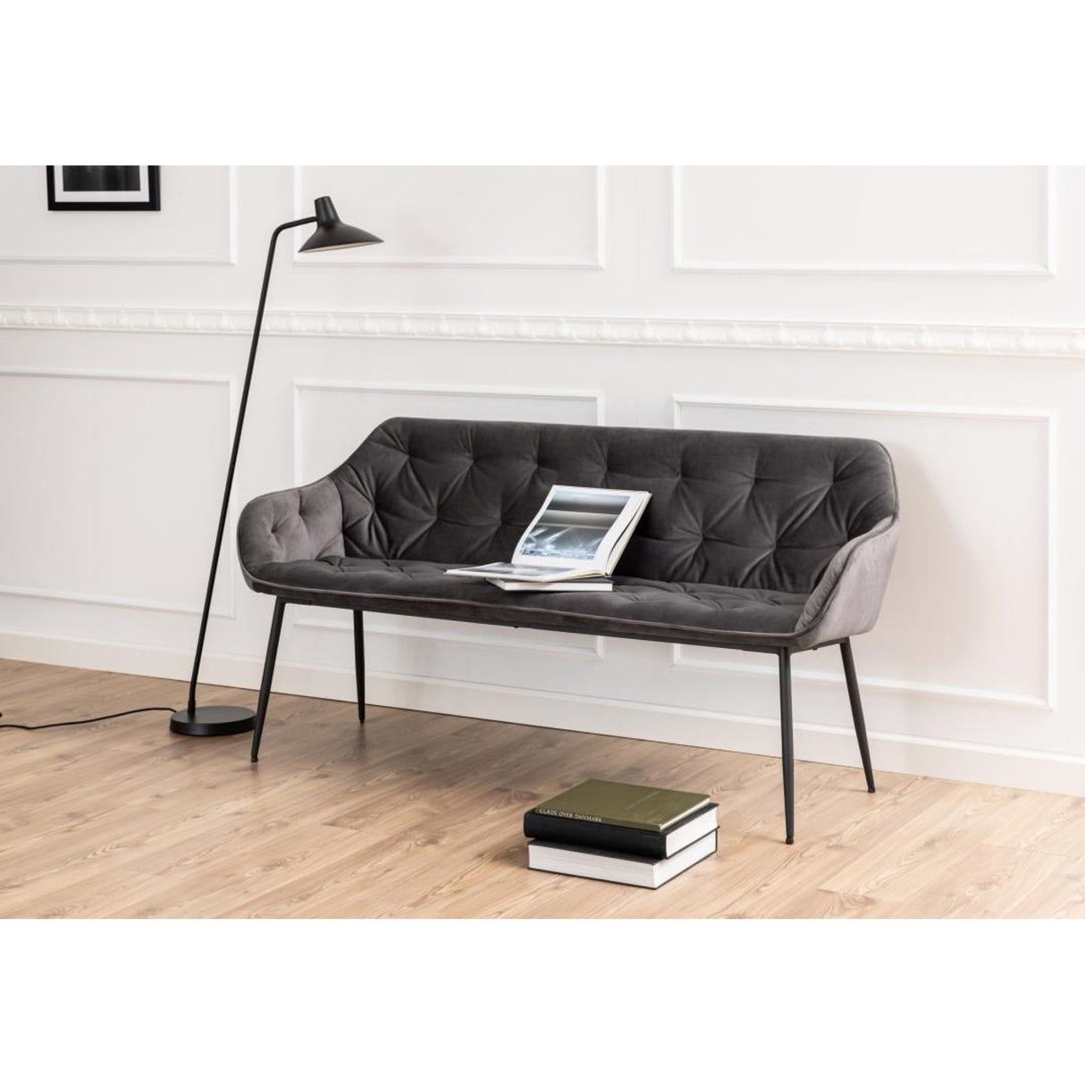 Toulon Matbänk Vic tyg Mörkgrå