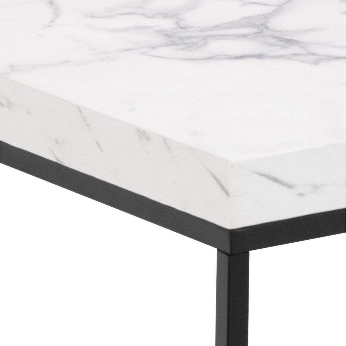 Vesterbro Soffbord 40x40 cm Vit Carrara