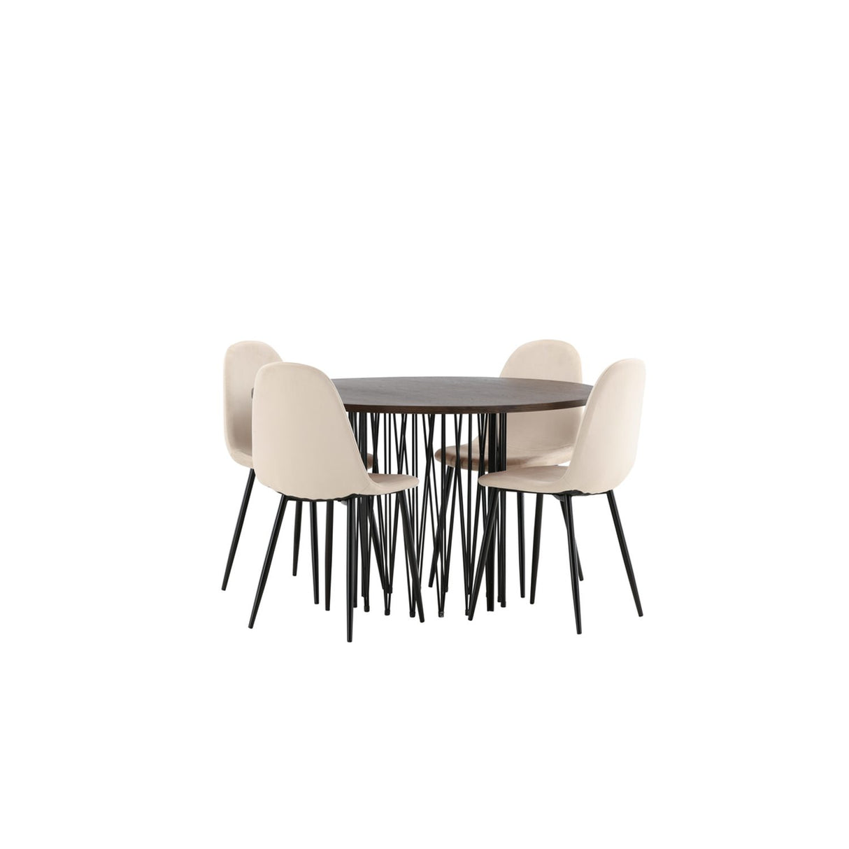 Stone, Polar Rund matgrupp Beige, Svart, Svart, Mocka, ⌀120