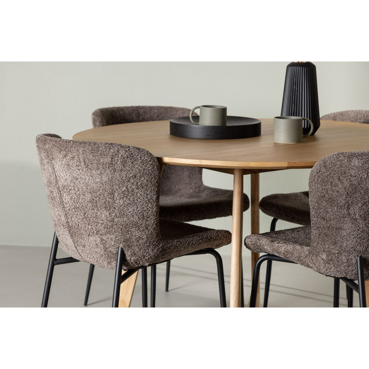 Yakidon, Modesto Rund matgrupp Svart,Brun, Brun, ⌀120