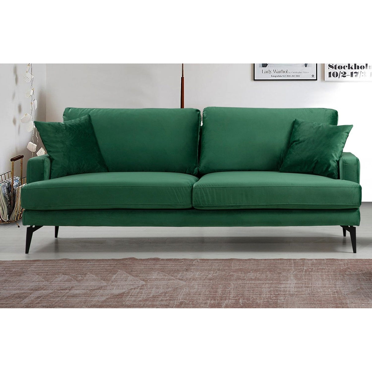 Tbilisi 3-sits (205 x 90 x 88 cm) 3-sitssoffa Grön