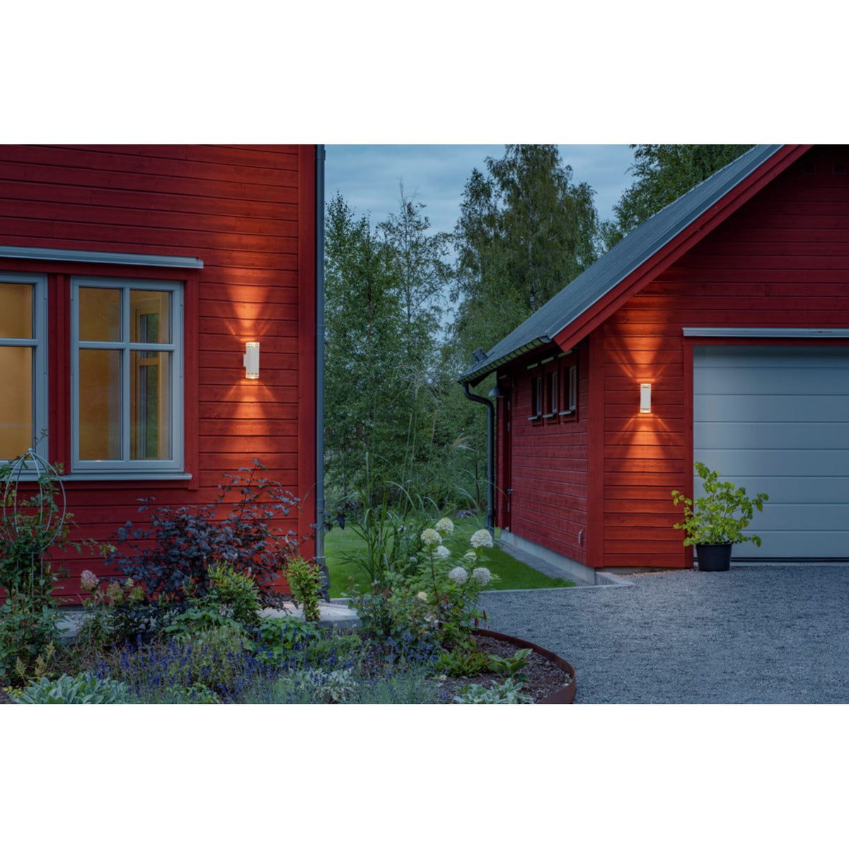 Pollux 2xGU10 Vägglampa Ute Vit, 27.5 cm
