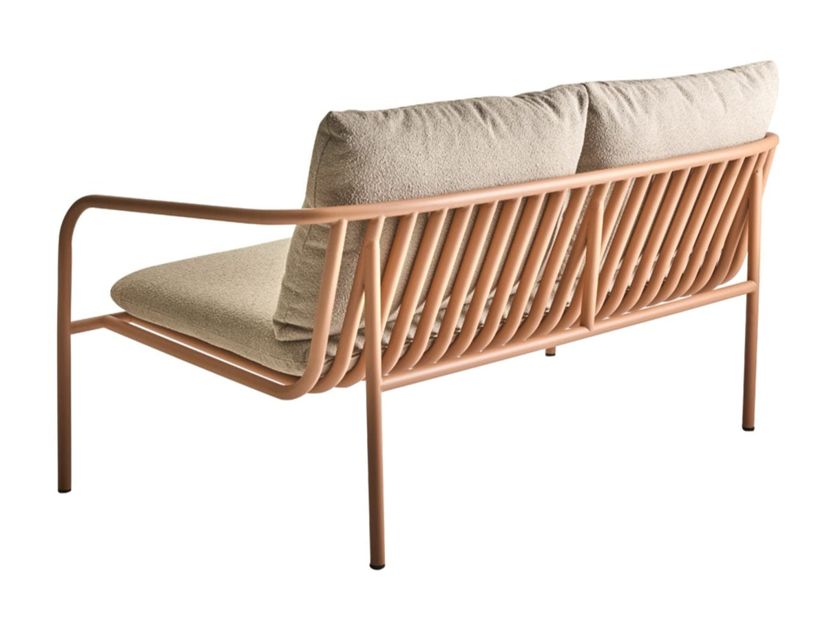 Bendt 2-sits Utesoffa Peach/Teddy Beige