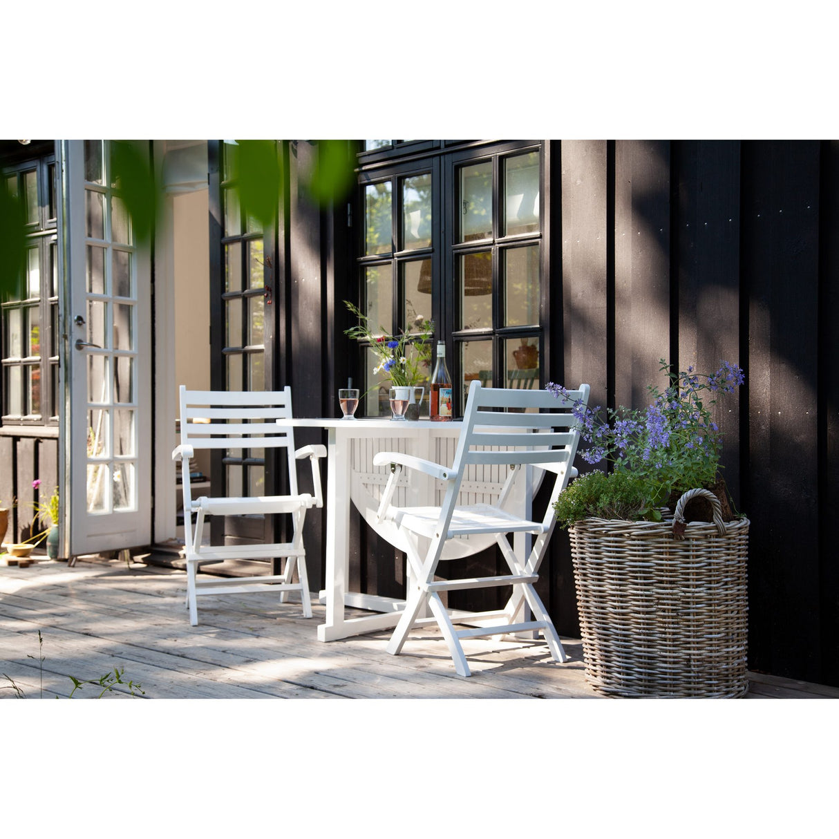 Butterfly Trädgårdsbord 110 cm Vit