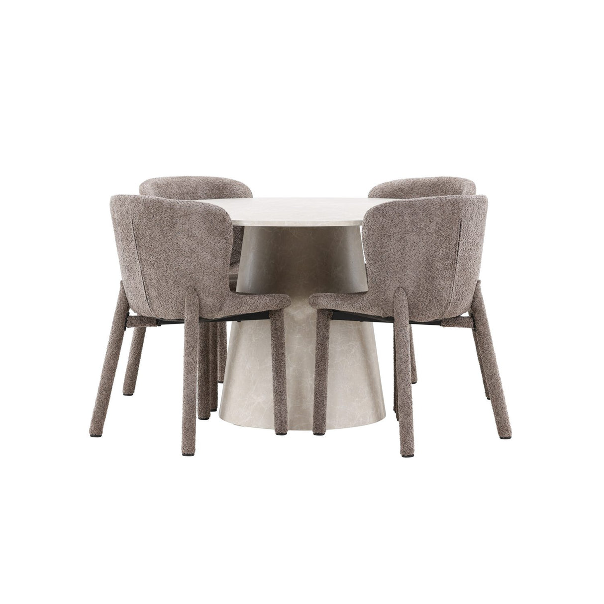Lanzo, Astoria Runt matgrupp Brun, Beige, 4st