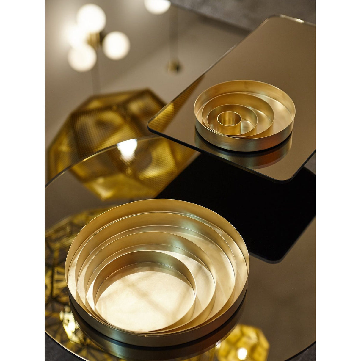 Flash Rektangel Bord Brass