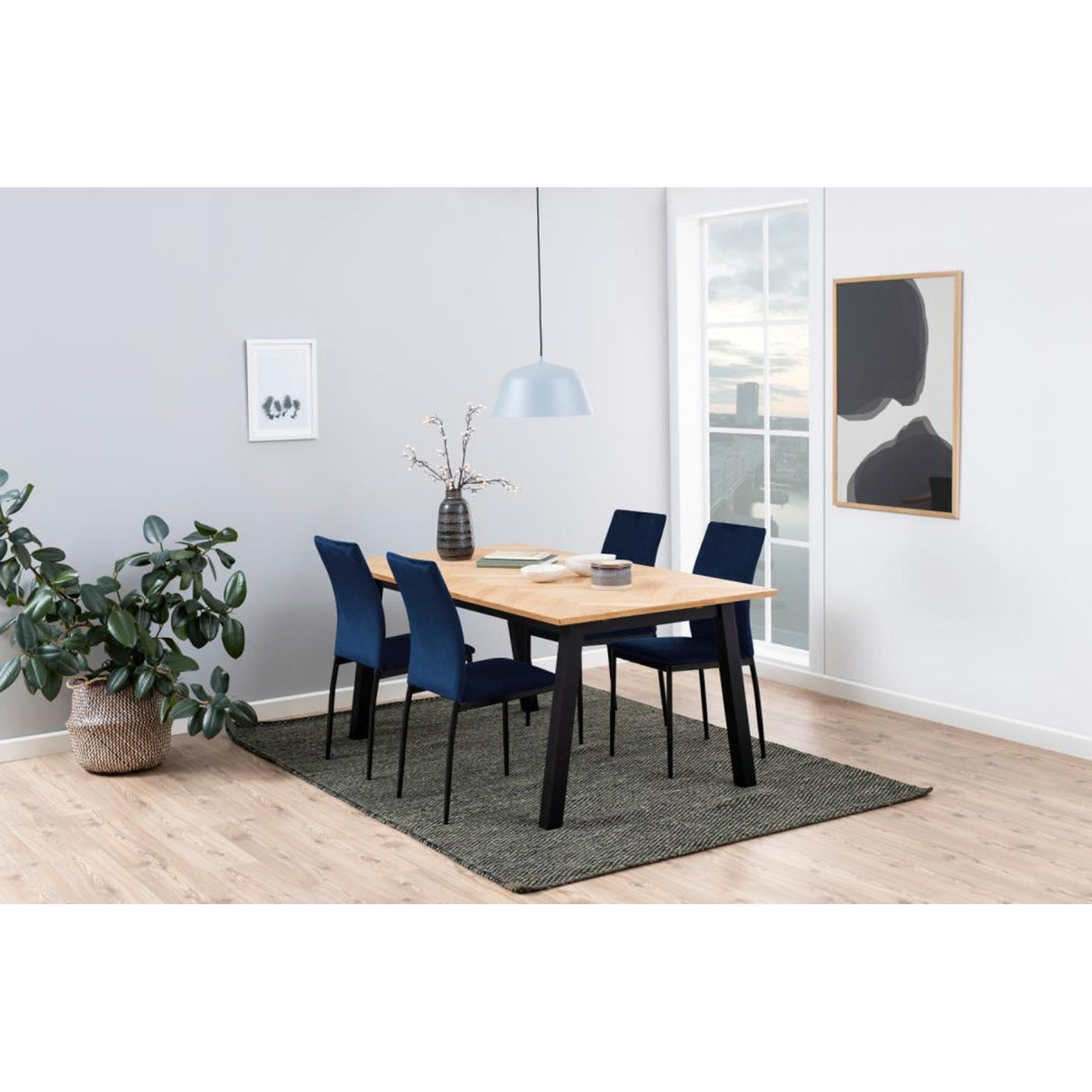 Denise Matstol Dublin tyg Mörkblå