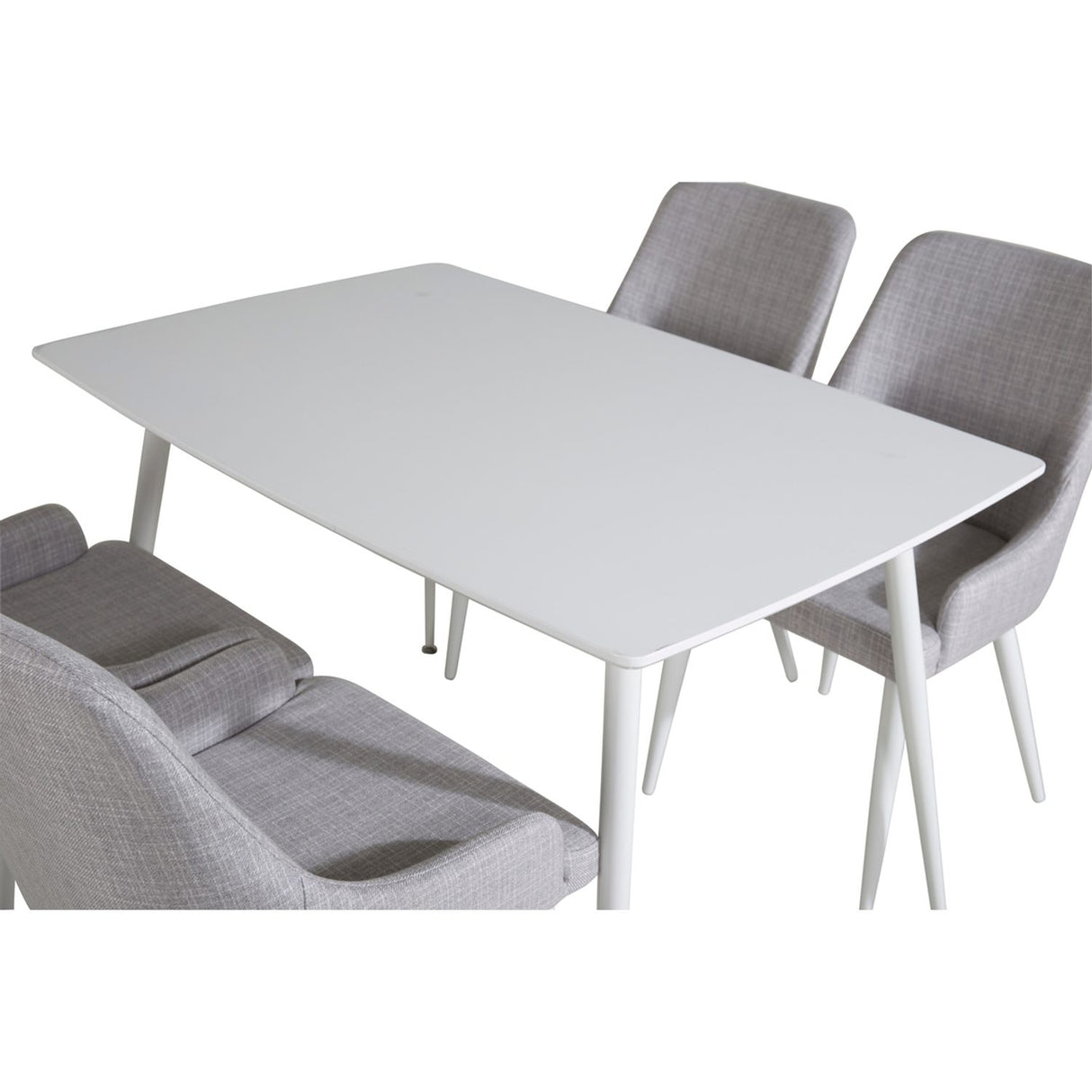 Polar, Plaza Rektangulär matgrupp Grå,Vit, Vit, 120 x 75