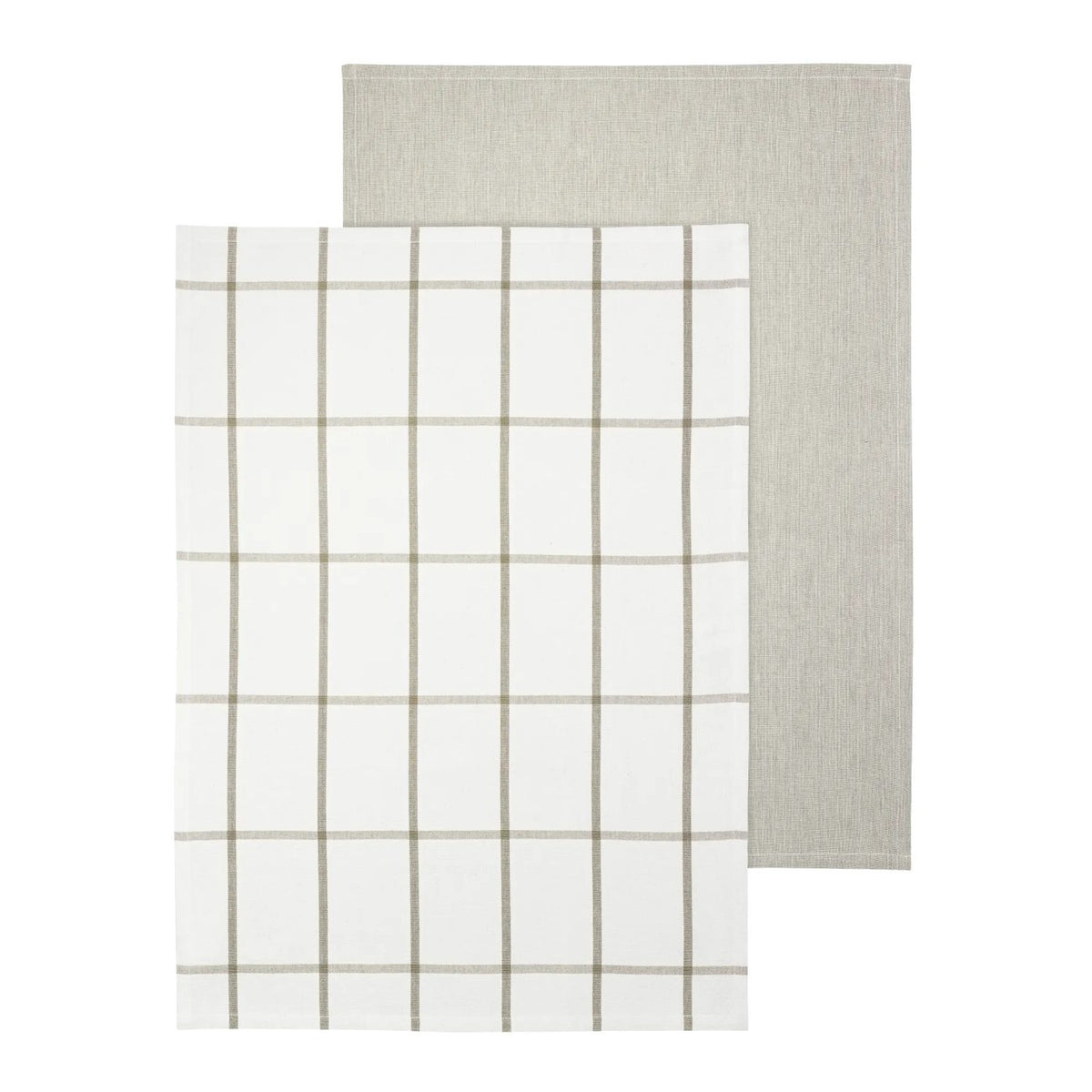 Taulo tea towelset of 2 pcs 70 x 50 cm Handduk White/Mourning Dove, Små linjer
