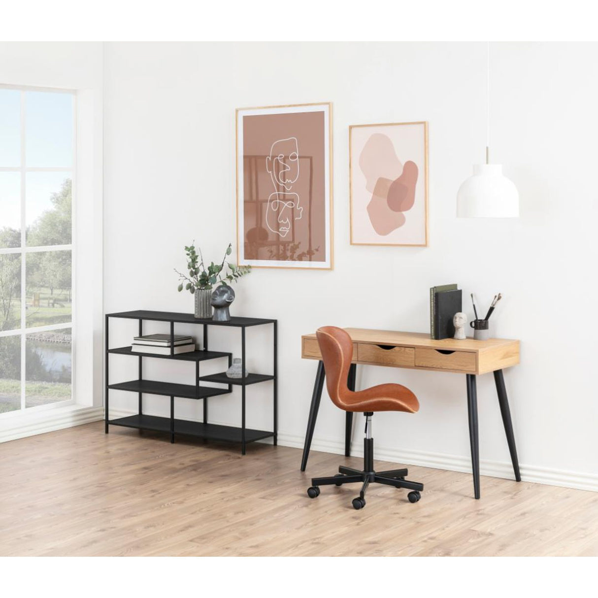 Notting Hill Bokhylla 78x114x35 cm Svart Ask