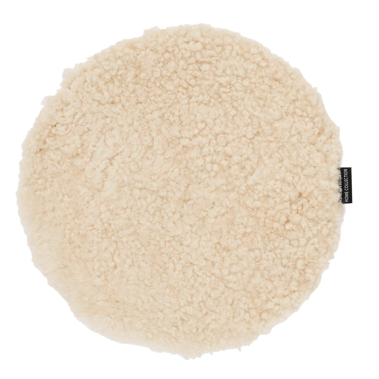 Curly Rund Sittplätt Beige Moonlight