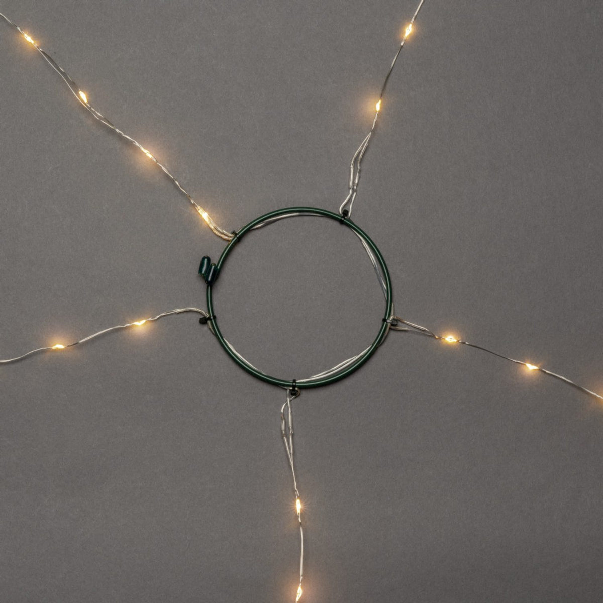 Slinga Amber LED Silverfärgad kabel Julgransbelysning 180 cm