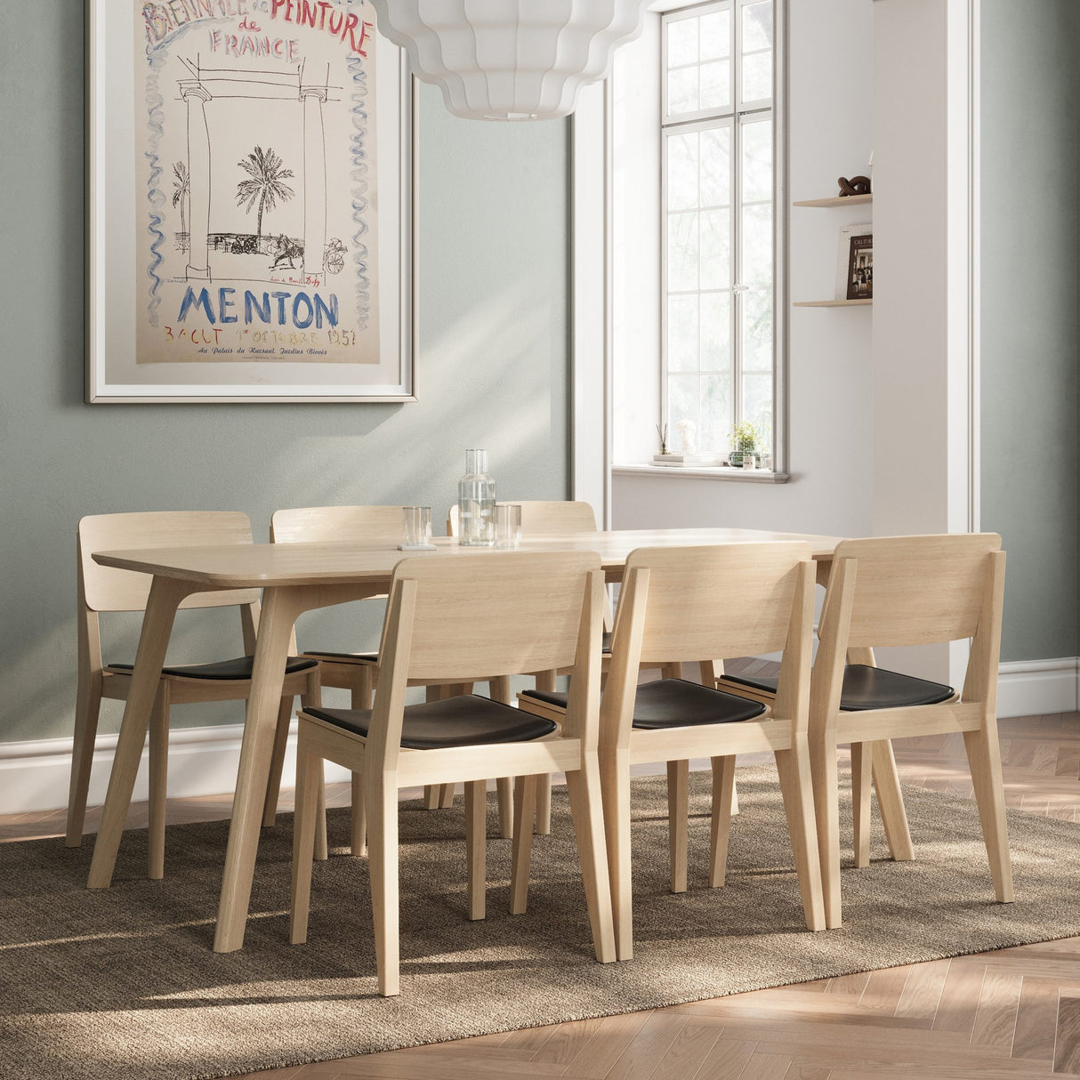 Stolsdyna Elvo i Läder Svart