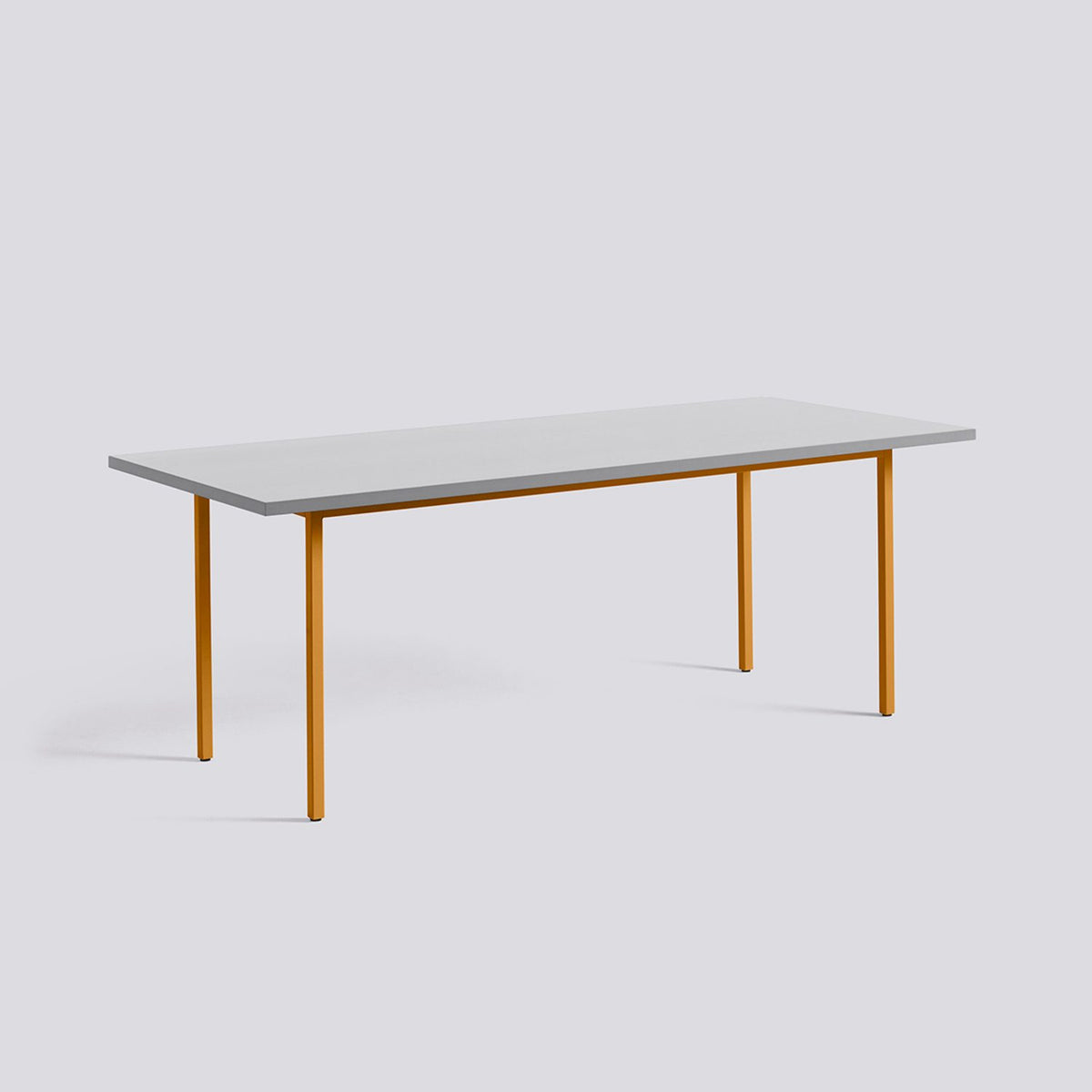 Two-Colour L200 × B90 × H74 cm Matbord Light grey, Ochre – pulverlackerat stål