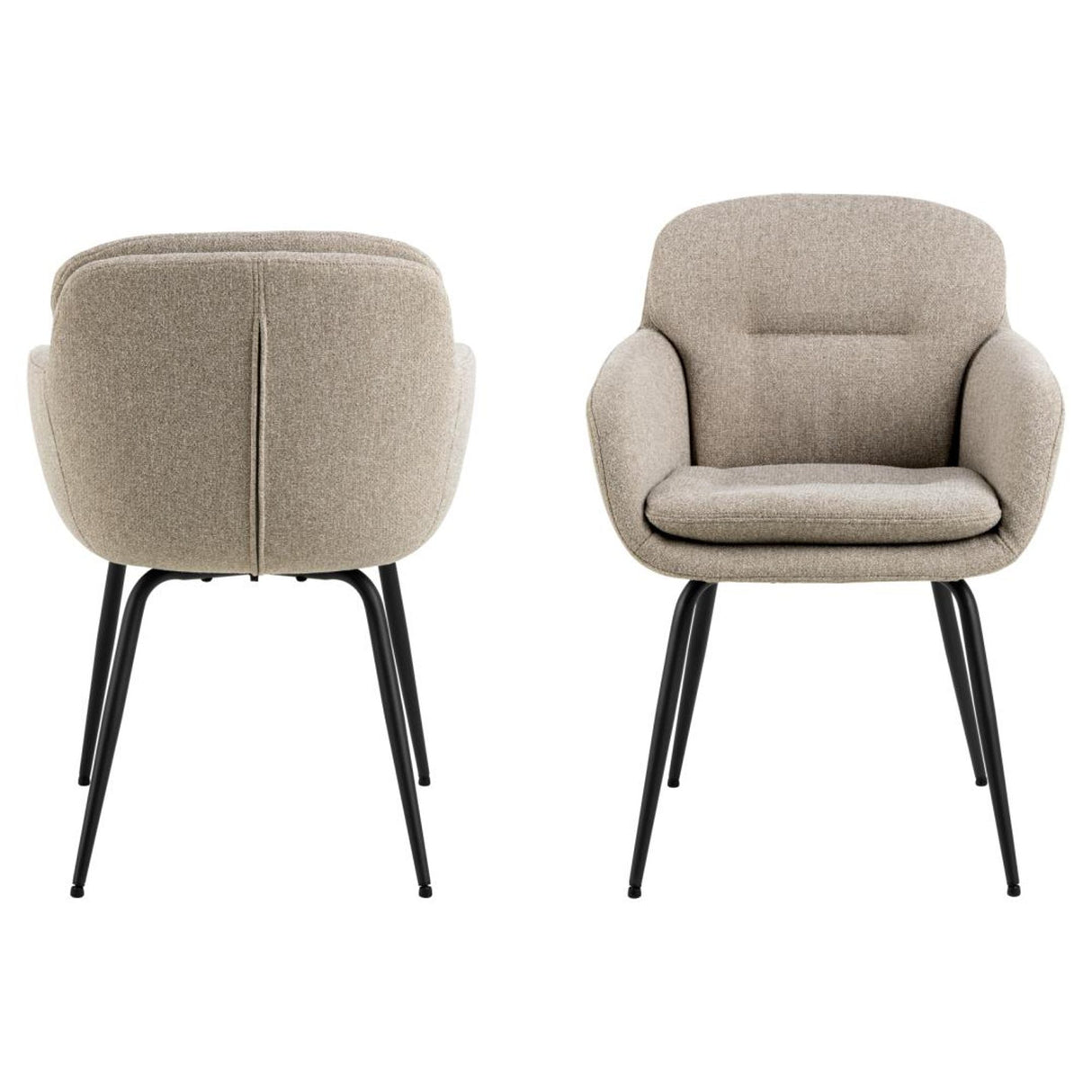 Charlize Karmstol Alea tyg Beige