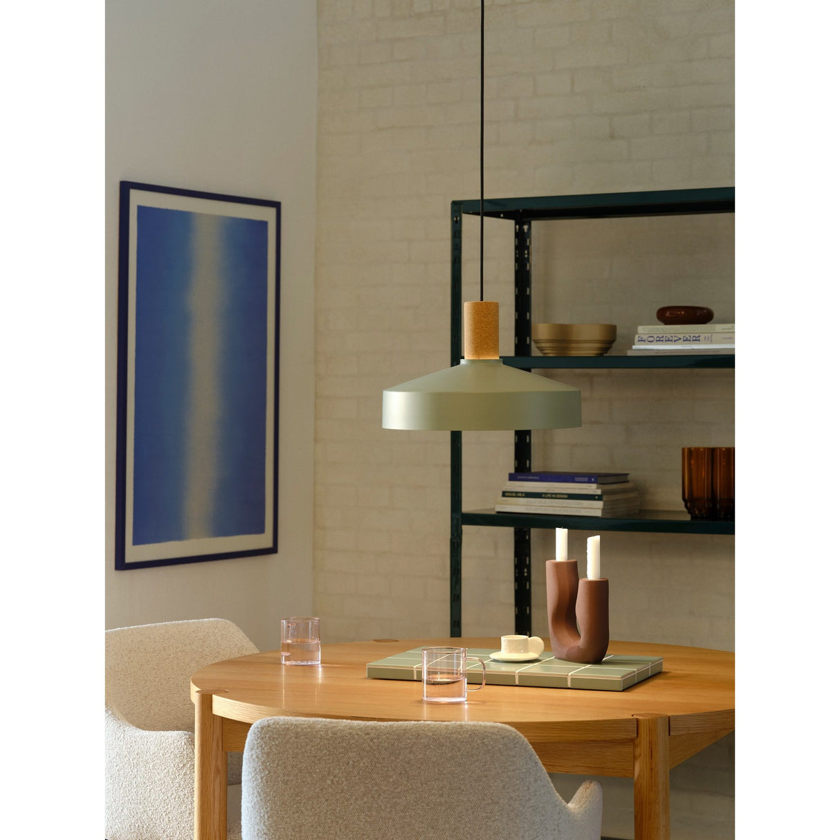 Elvas Cork Dovgrön Taklampa