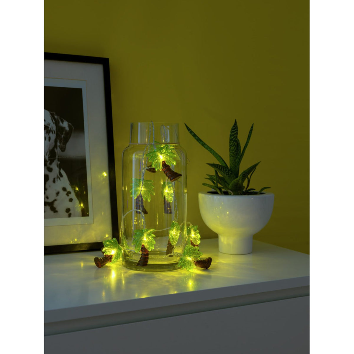 10 Palmer 3xAA Timer 6h Ljusslinga Inomhus