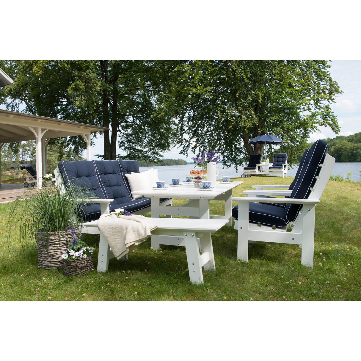Herrgård Utebord 90x165 cm Vit