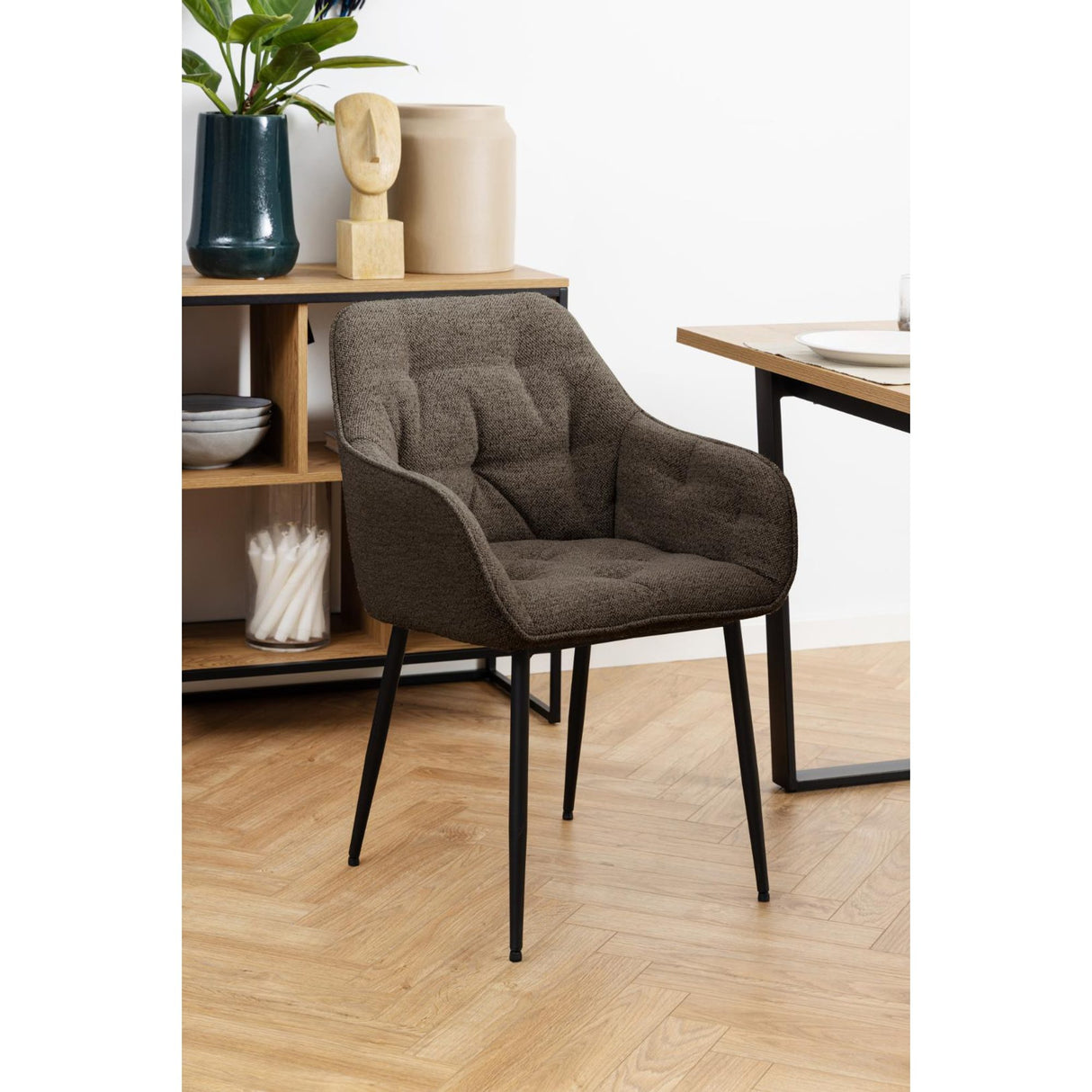 Toulon Karmstol Monza tyg Taupe