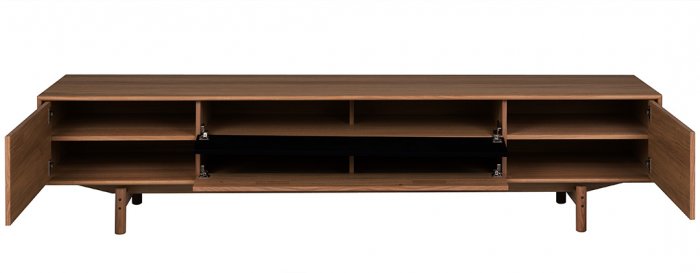 Aeris Mediabänk 233 cm Oljad Valnöt