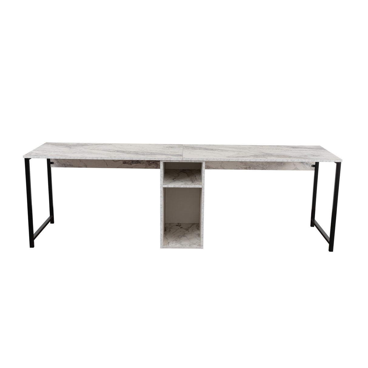 Gaborone dubbel Skrivbord Freesia marmor Svart