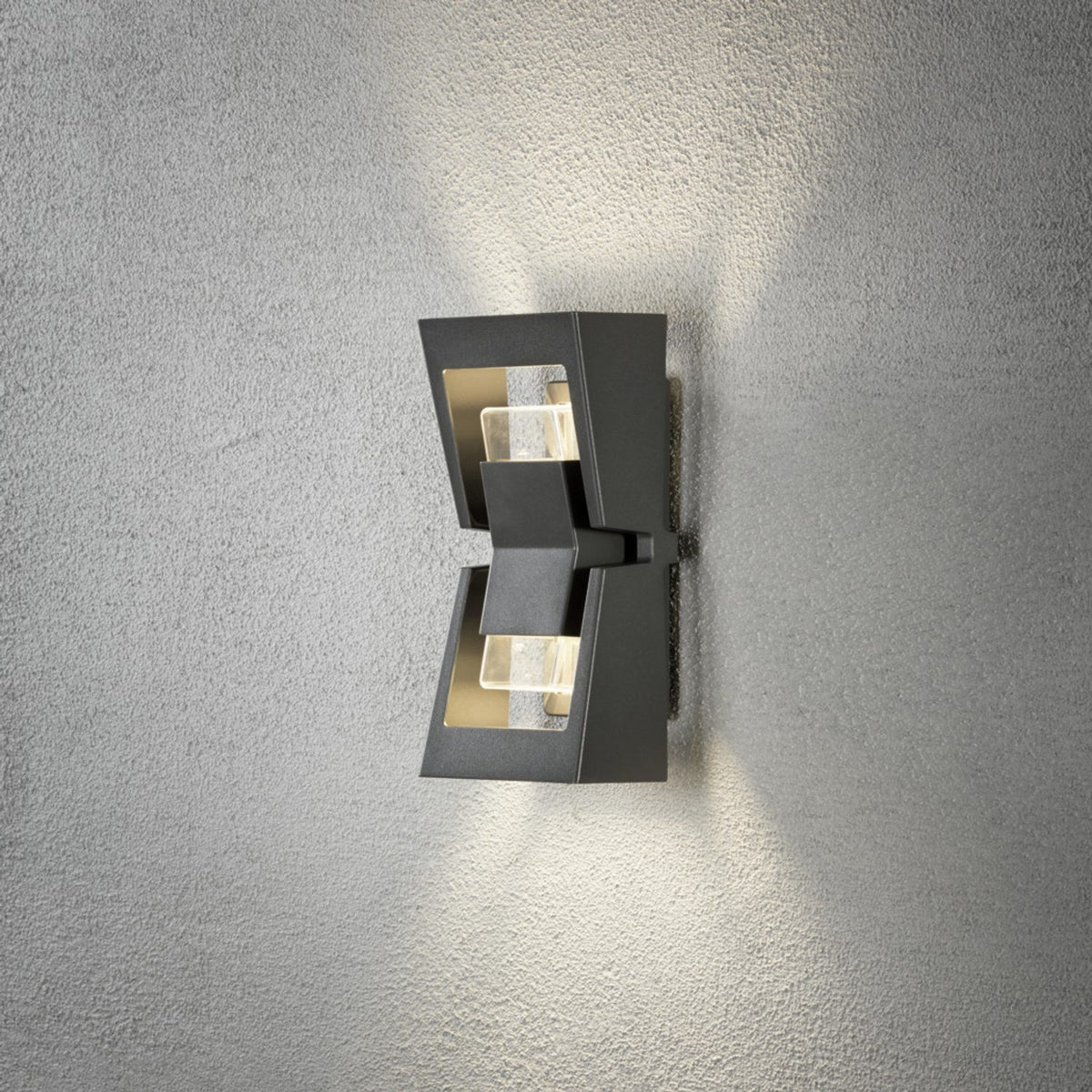 Potenza HP-LED 2x4W Vägglampa Ute Antracit