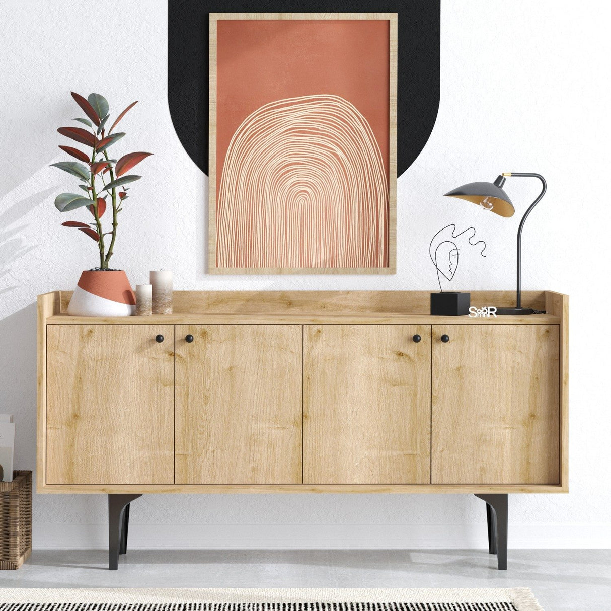 Paramaribo (150 x 80 x 40 cm) Konsol Sapphire Oak