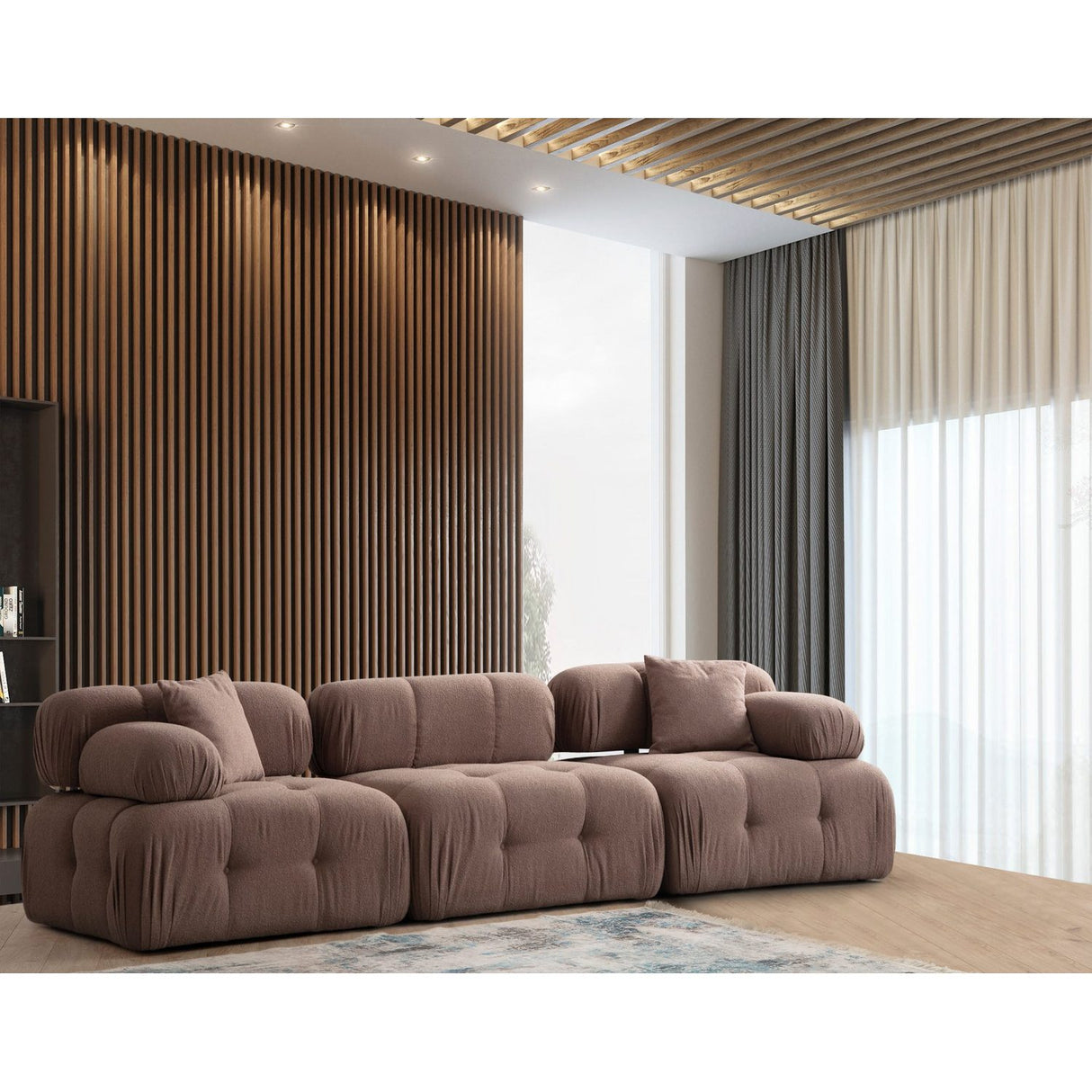 Riga 3-sits (300 x 100 x 80 cm) 3-sitssoffa Cappuccino